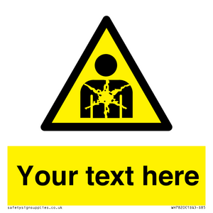 Custom Warning substance or mixture presenting a health hazard